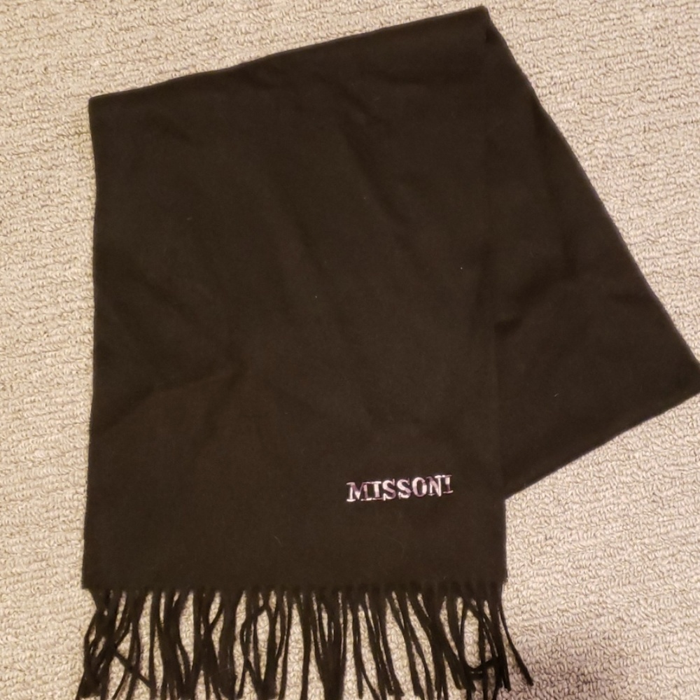 Missoni black wool scarf